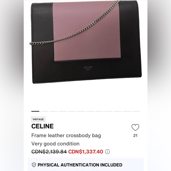 Authentic Celine Frame leather crossbody - Picture 10 of 12